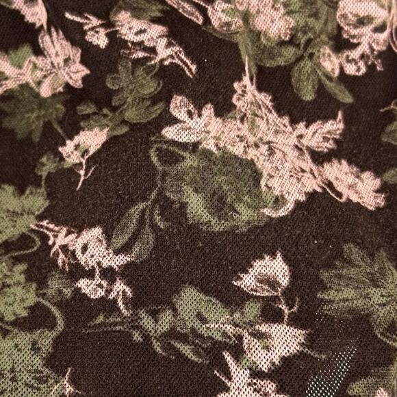 Rena Rowan Women 3/4 Sleeve Y2K Mesh Top Brown Fairy Grunge Boho Western Size XL - Picture 7 of 8